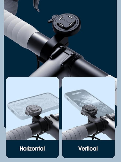 sincetop Bike/Motorcycle Phone Mount - Series Q [ Quad ] - Bicycle Handlebar Aluminum Cell Phone Holder - Quick Lock & Release - Compatible with Moto/Mountain/Road/Electric Bikes, and Scooters