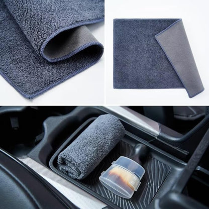 Car Interior and Exterior Soft bristles Detail dust Brush Interior dusting Brush Dashboard Cleaning Brush Home Office Computer Keyboard dusting Tools+ Double-Sided Suede Cleaning Towel