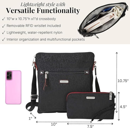 Baggallini womens Go Bagg With Rfid Phone Wristlet