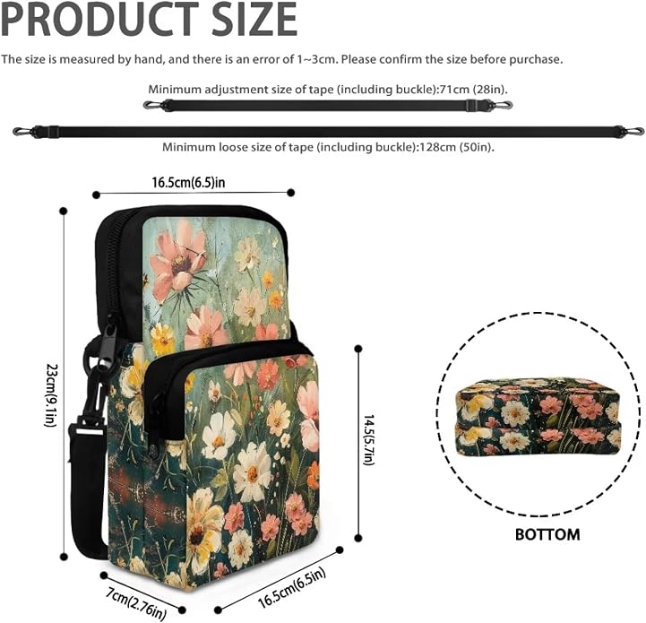 Men's Crossbody Bag, Small Cell Phone Wallet, Women's Shoulder Handbag, Travel Gym Bag