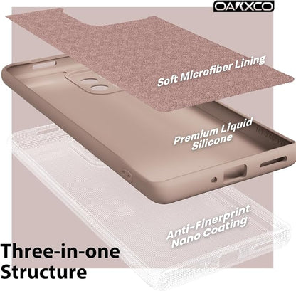 oakxco for Motorola Moto Edge Plus 2023 Case Silicone, Thin Slim Grip Soft Rubber Gel Protective Phone Case for Women, Matte Plain Solid Color Aesthetic Cute Girly Case with Camera Cove, Brown Fall