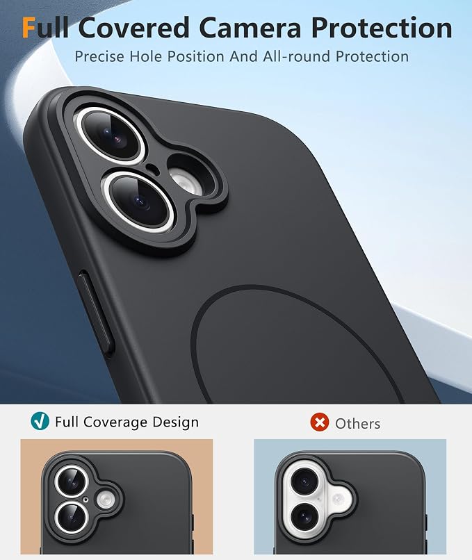 FNTCASE for iPhone 17 Case: [Compatible with Magsafe] Integrated Silicone Phone Cases with [Full Camera Protection] [Screen Protector] Military Grade Shockproof Protective Cover