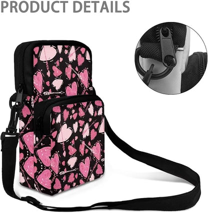 Men's Crossbody Bag, Small Cell Phone Wallet, Women's Shoulder Handbag, Travel Gym Bag
