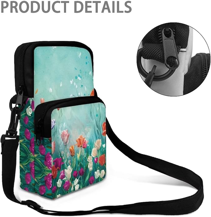 Men's Crossbody Bag, Small Cell Phone Wallet, Women's Shoulder Handbag, Travel Gym Bag