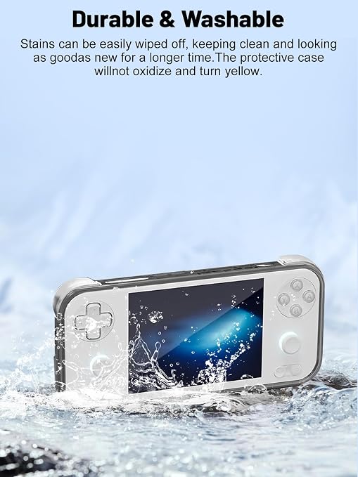 TPU Protective Case for AYANEO Pocket S mini Handheld Game Console, Full-Body Protective Cover with Precise Cutout, Shockproof Dustproof Protector Sleeve & Scratch-Resistant Sleeve (Black)
