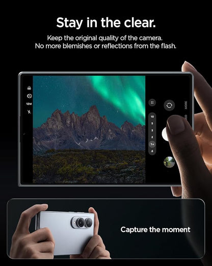 Spigen Camera Lens Protector for Galaxy Z Fold 8 - Black [2 Pack] | GlasTR EZ Fit Optik Pro, 9H+ Tempered glass, Scratch resistance, Original photo quality, Auto-align tray, Case-friendly