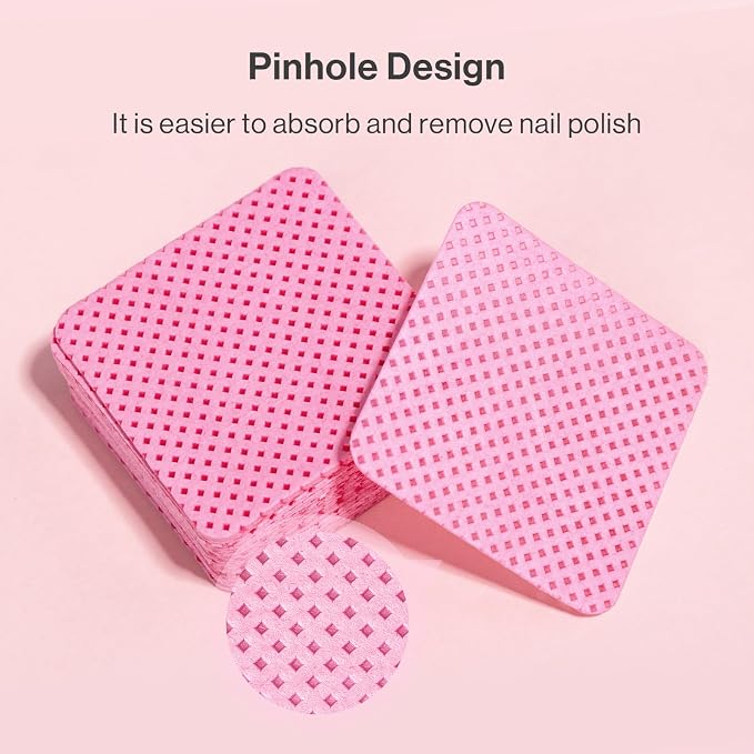 MelodySusie 900Pcs Lint Free Nail Wipes Super Absorbent Soft Non-Woven for Fingernail Polish Remover and Eyelash Extension Wipes for Nail Art