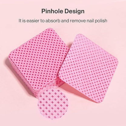 MelodySusie 900Pcs Lint Free Nail Wipes Super Absorbent Soft Non-Woven for Fingernail Polish Remover and Eyelash Extension Wipes for Nail Art
