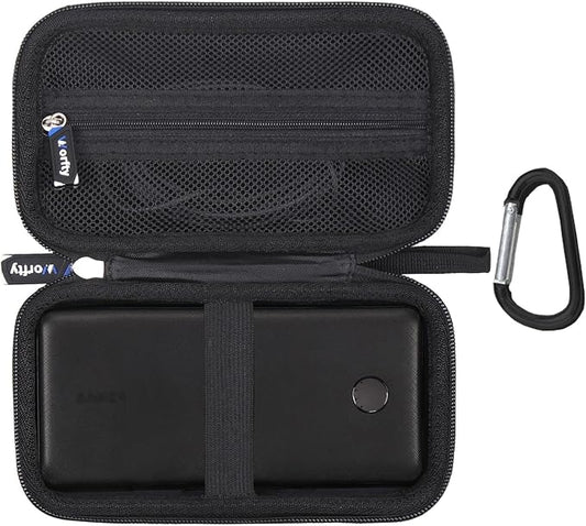 Case for Anker Power Bank(PowerCore 10K) A1229/ VEGER All in One 10000mAh (V1115)/ Belkin 10,000mAh (BPB006) Portable Charger Power Bank - Hard Travel Carrying Storage Bag (Black)