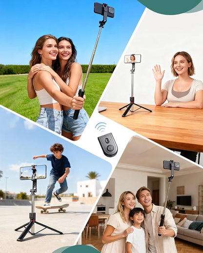 71" Phone Tripod Selfie Stick for iPhone and Android Phone, Cell Phone Tripod Stand with Wireless Remote Control
