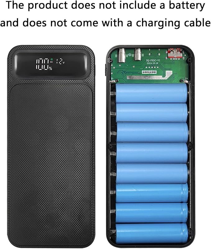 Quick-Charge Shell, Multi-Slot 18650 Battery Case with Project Portable Battery Box