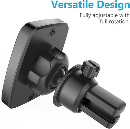 WixGear Magnetic Phone Car Mount, Universal Bite-Lock Air Vent Magnetic Phone Car Mount Holder, for Cell Phones with Swift-snap Technology