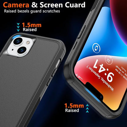 Diverbox for iPhone 14 Phone Case,iPhone 14 Magnetic Case [Compatible with MagSafe][with Screen Protector & Camera Lens Protector ] Heavy Duty Phone Case for iPhone 14 (Black)