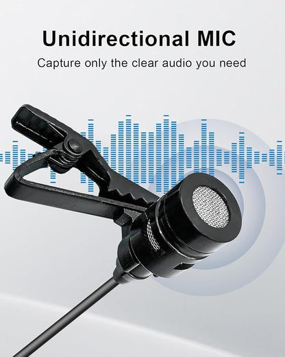 Lavalier Lapel Microphone Compatible with AKG Wireless Transmitter Unidirectional Condenser Mic (Mini XLR 3 Pin TA3F Plug only for AKG)