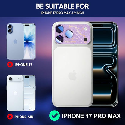 2 Pack Camera Lens Protector for iPhone 17 Pro Max,Cancer Pattern, AR 360-Degree Protection,Drop Protection,Anti Scratch Full-Coverage,Camera Transmfttance HD,Easy Installation, Purple