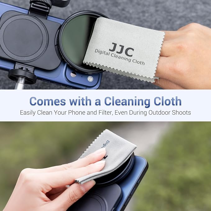 67mm Variable ND2-128 ND Filter Mount Kit with Magnetic Phone Camera Grip & Storage Pouch for iPhone 17 Air 16 15 14 Pro Max Accessories,Neutral Density Lens Filter Adapter Set w Cold Shoe & 1/4''Hole