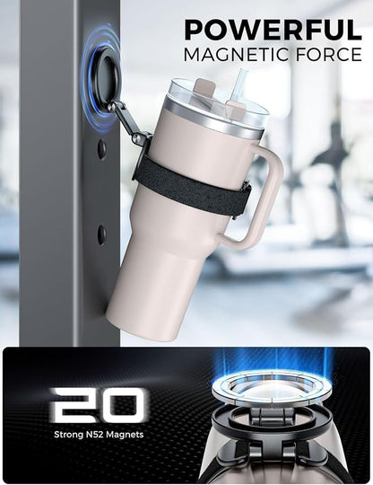 eSamcore for Stanley Cup Magnetic Phone Holder for Magsafe, Foldable Water Bottle Accessories Cellphone Stand Fit for iPhone, Universal Mount for Stanley 20/30/ 40 oz, Yeti Tumbler, Gym, Stroller