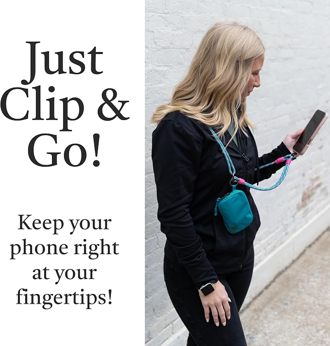 Save the Girls Active Rope Clip and Go Phone Strap – Cell Phone Lanyard for Life on the Move