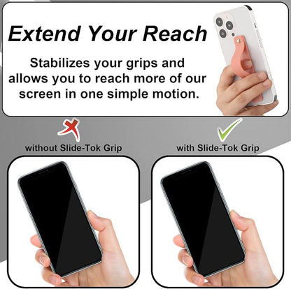 Weewooday 6 Pieces Phone Grip Holder Cell Phone Grip Strap Telescopic Finger Strap Stand Universal Finger Kickstand for Most Smartphones(Pink, White)