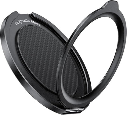 BENKS Magnetic Phone Grip Ring Holder Stand for Magsafe, 360° Rotation Adjustable Cell Phone Stand for iPhone 17/16/15/14/13/12 Series, Smartphone Accessories, Black