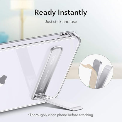 ESR Boost Phone Kickstand, Vertical and Horizontal Stand, Adjustable Angle, Compatible with iPhone Air 17 Pro Max, iPhone 17e/16/15/14/13/12, Samsung Galaxy S26/S25/S24/S23 Series, Google, Silver