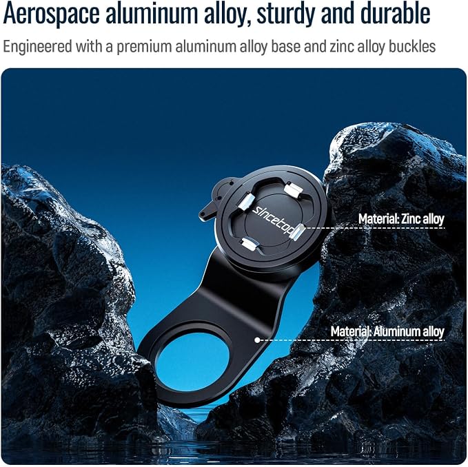 Bike Phone Mount,Mountain Bicycle Stem Cell Phone Holder,Universal Aluminum Handlebar Phone Clamp,MTB Road Bike Cycling Mobile Phone Clip,Quick Attach/Release 【Series C-2nd Gen】
