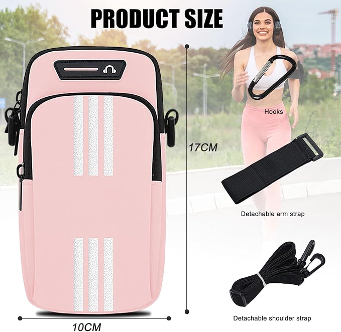 Phone Holder for Running Armband Cell Phone Crossbody Bags for Women Kids,iPhone 17 16 15 14 13 12 11 Pro Max Xs 16e Xr X Plus SE Mini Pouch,Galaxy S26 S25 S24 Ultra Note 20 Key Arm Bag Bands