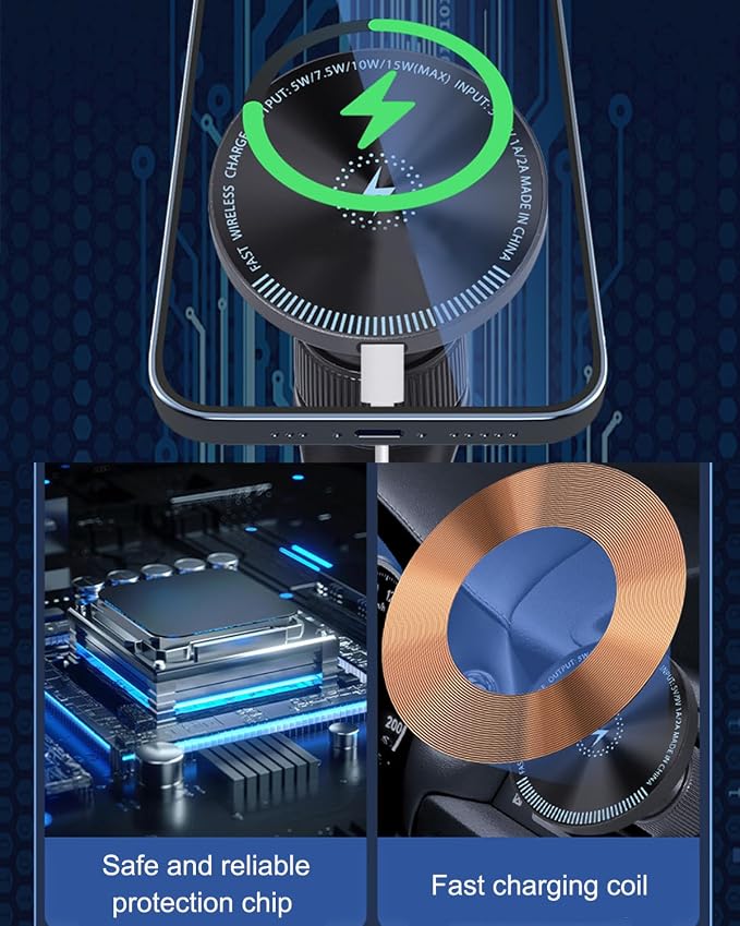 for Mazda Cx5 Phone Mount 2025 Magnetic 15W Fast Wireless Charger for Mazda Cx5 2017-present
