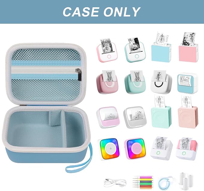 Travel Case for UCOMX for Nano/for Iseyyox/for LISEN/for RTOPS 3 in 1 Wireless Charger, Foldable Magnetic Charging Station Storage Holder Bag for Fast Charge Pad Cable and Adapter(2 Packs)