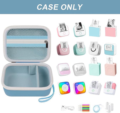 Travel Case for UCOMX for Nano/for Iseyyox/for LISEN/for RTOPS 3 in 1 Wireless Charger, Foldable Magnetic Charging Station Storage Holder Bag for Fast Charge Pad Cable and Adapter(2 Packs)