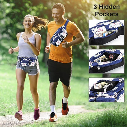 CXWMZY Fanny Packs For Women & Men, Waist Bag Hip Bum Bag Strap Extension Large Capacity Easy Carry Any Phone Passport Wallet for Outdoors Workout Traveling Casual Running Hiking Cycling Dog Walking