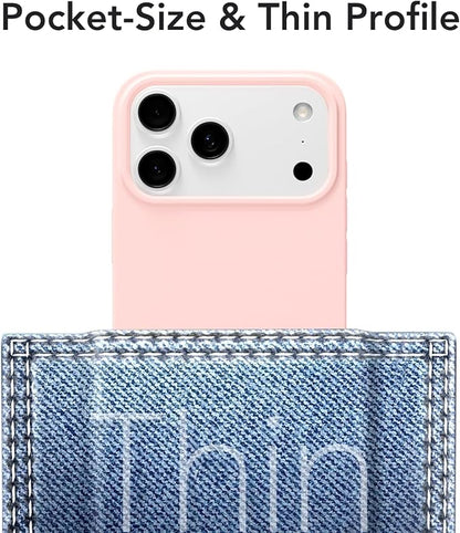 for iPhone 17 Pro Max Case Silicone Compatible with Magsafe Case, Ultra Slim Thin Magnetic Phone Cases Mag Safe, Cute Soft Rubber Gel Matte Plain Wireless Charging Cover for Women, Light Pink