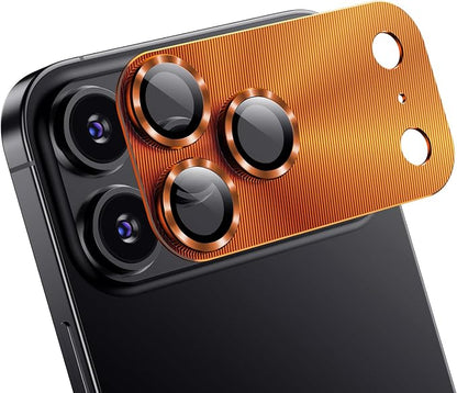 Korecase for iPhone 17 Pro Max Camera Lens Protector -[Scratch-resistant][Strong adhesion][Case Friendly] Metal Tempered Glass Rear Camera Screen Cover for iPhone 17 ProMax - Orange