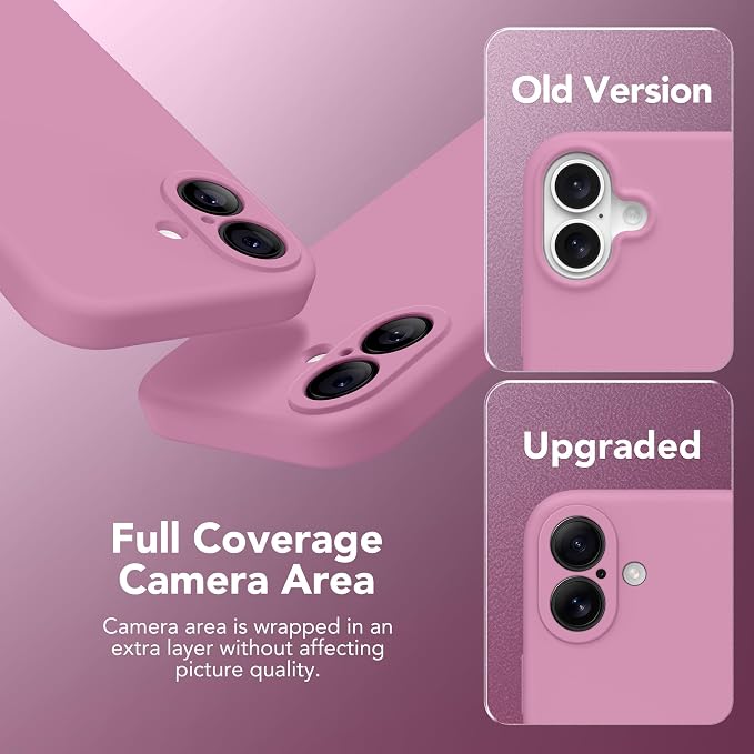 Magnetic for iPhone 17 Case, Compatible with MagSafe, [Full Camera Protection][Screen Protector] Silicone Shockproof Protective Phone Case for iPhone 17 6.3", Blackcurrant