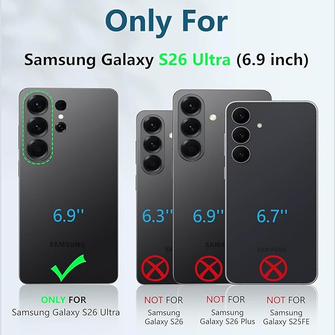 Wireless Charging Case for Galaxy S26 Ultra, Upgraded 12000mAh Rechargeable Portable Charging Case Compatible with Galaxy S26 Ultra (6.9 inch) with Carplay Extended Battery Pack Charger Case (Black)