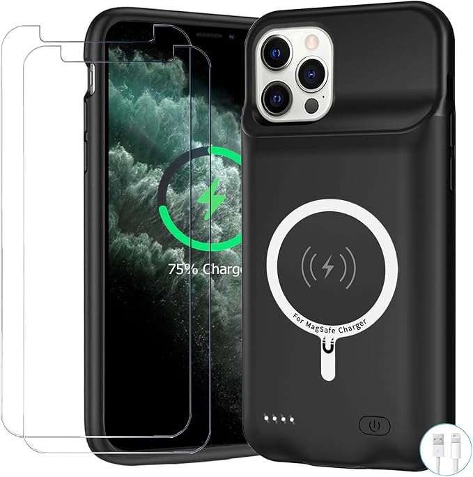 Battery Case for iPhone 11 Pro, Upgraded 10000mAh Battery Pack Rechargeable Charger Case with Carplay Wireless Charging Compatible with iPhone 11 Pro (5.8 inch) External Charging Clip(Black)