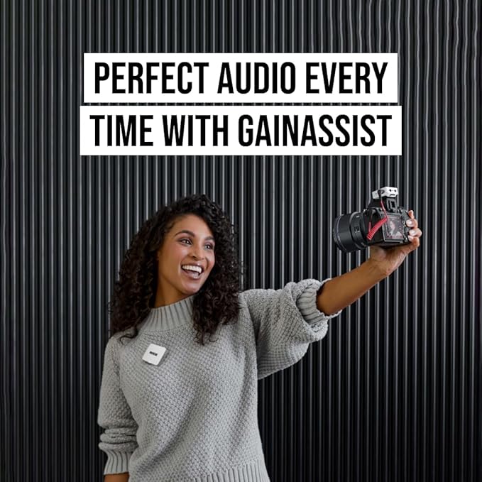 RØDE Wireless GO (Gen 3) – Compact Wireless Mic – Pristine Audio, 32-bit Float Recording, Automatic Level Control, for Phones, Cameras and Computers (White)
