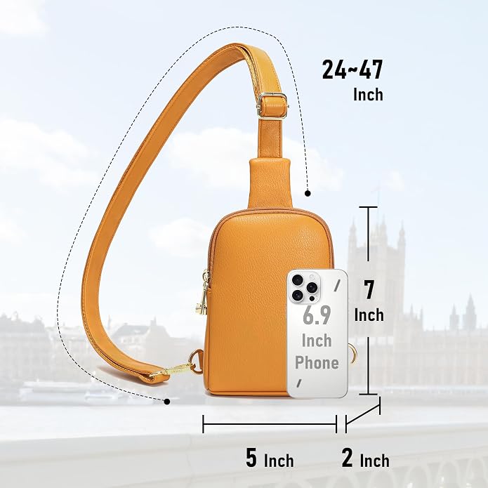 INICAT Small Sling Bag for Women Everyday & Travel Crossbody Bags Lightweight Cross Body Purses Vegan Leather
