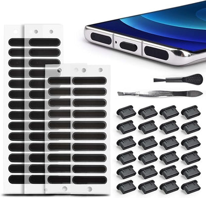 USB C Dust Plug for iPhone 15 Series Type C Anti Dust Cover Protector USB C Port Cover Phone Speaker Cover Charging Port Cleaner for Samsung Galaxy S23, S22, S21, Note 20, All Type-C Devices (74Pcs)