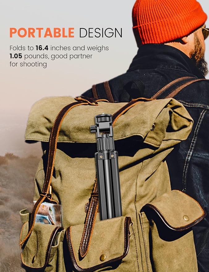 Pnitri 71'' Phone Tripod Stand, Extendable Reinforced Aluminum Phone Stand with Wireless Remote, Stable Cellphone Tripod Compatible with iPhone 15/14/13 Galaxy S23/S22 Huawei.