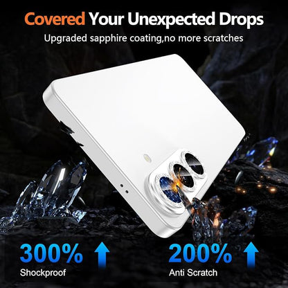 for Samsung Galaxy S26 Plus Camera Lens Protector, Electroplated Matte Back with 9H Tempered Glass Lens Protector, [Strong Adsorption] [Case-Friendly] Metal Ring HD Lens Cover, Silvery Diamond