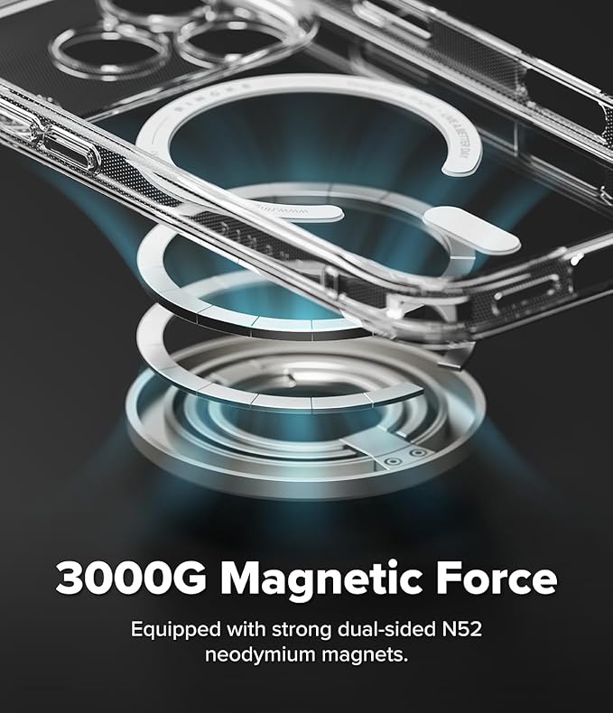 Ringke Dual Magnetic Smart Ring [Compatible with MagSafe] Phone Grip, Dual-Sided Powerful Magnet, 3-Tier Foldable Kickstand 0.17 Inch Slim Holder for Gym, iPhone, Galaxy, Pixel - Satin Silver