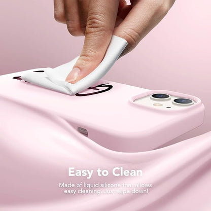 GONEZ Magnetic for iPhone 12 Case / 12 Pro Case, Compatible with MagSafe, [Screen Protector + Camera Lens Protector], Silicone Shockproof Anti-Scratch Protective Phone Case 6.1 inch, Chalk Pink