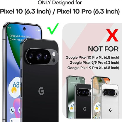 Battery Case for Pixel 10/10 Pro,10000mAh Portable Protective Smart Wireless Charging Case Support Carplay Compatible with Pixel 10/10 Pro(6.3 inches)Rechargeable Extended Battery Charger Cover(Black)