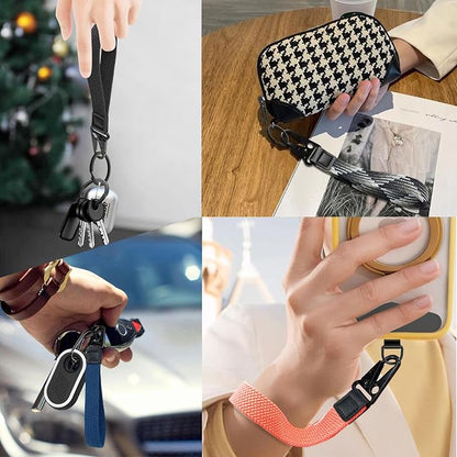 Stretchy Wristlet Keychain, Wrist Lanyard Strap Key Chain Holder to Hold Keys Wallet Phone ID Badge for Men Women