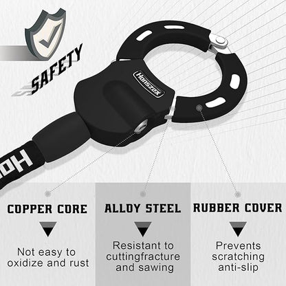 Electric Scooter Locks Anti Theft, E Scooter Phone Holder & Scooter Chain Lock with Key, Heavy-Duty Anti-Theft Lock with Waterproof Storage Bag, Accessories for Electric Scooters and Bicycles
