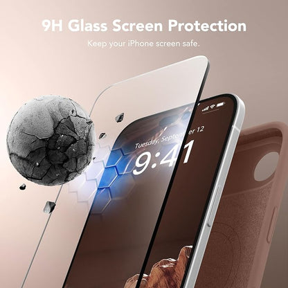Magnetic for iPhone Air Case, Compatible with MagSafe, [Full Camera Protection][Screen Protector] Silicone Shockproof Protective Phone Case for iPhone 17 Air 6.5", Brown