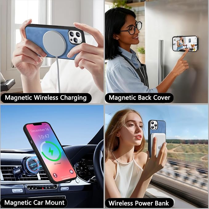 Wallet Case for iPhone 13 Pro Max with Card Holder/Crossbody Wallet/Strap| RFID Blocking | Magnetic | Kickstand | Detachable | PU Leather Phone Case for iPhone 13 Pro Max,6.7 in,Sky Blue