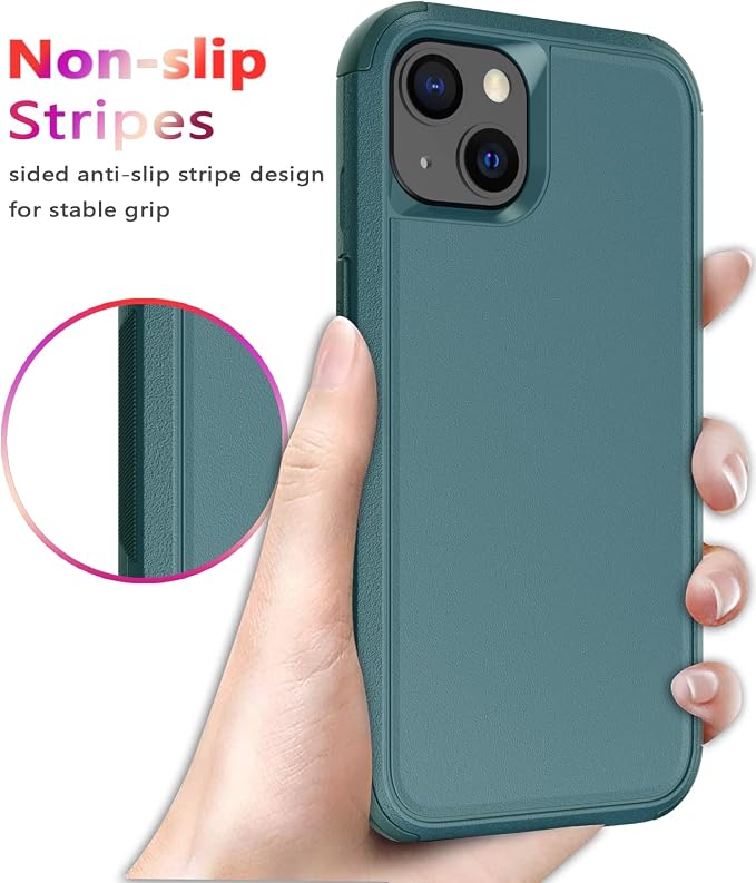 Diverbox for iPhone 13 Case [Shockproof] [Dropproof] [Dust-Proof],Heavy Duty Protection Phone Case Cover for Apple iPhone 13 (Dark Green)
