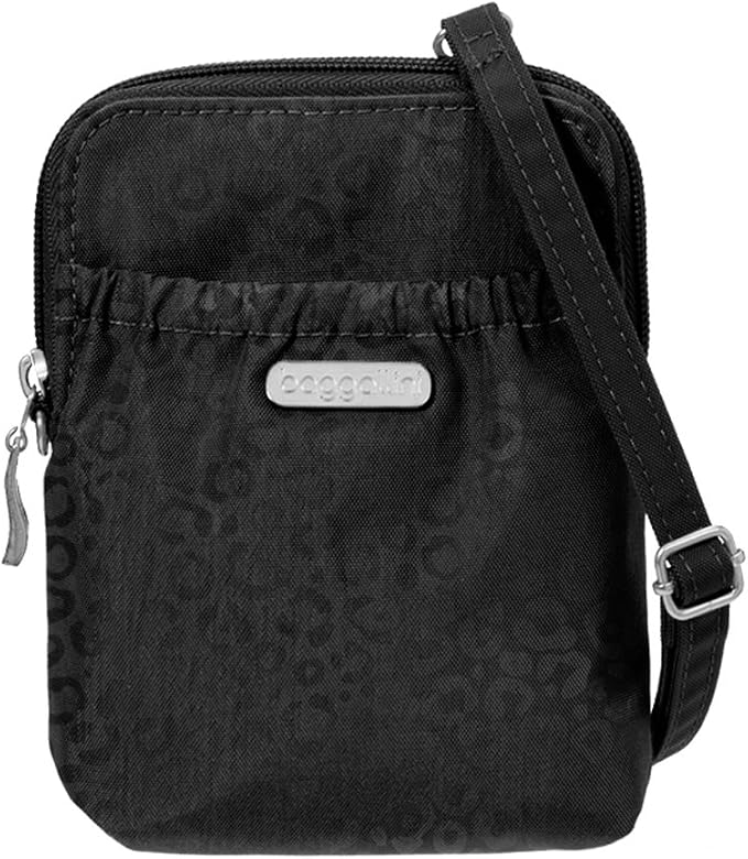 Baggallini Bryant Pouch, Black Cheetah, One Size